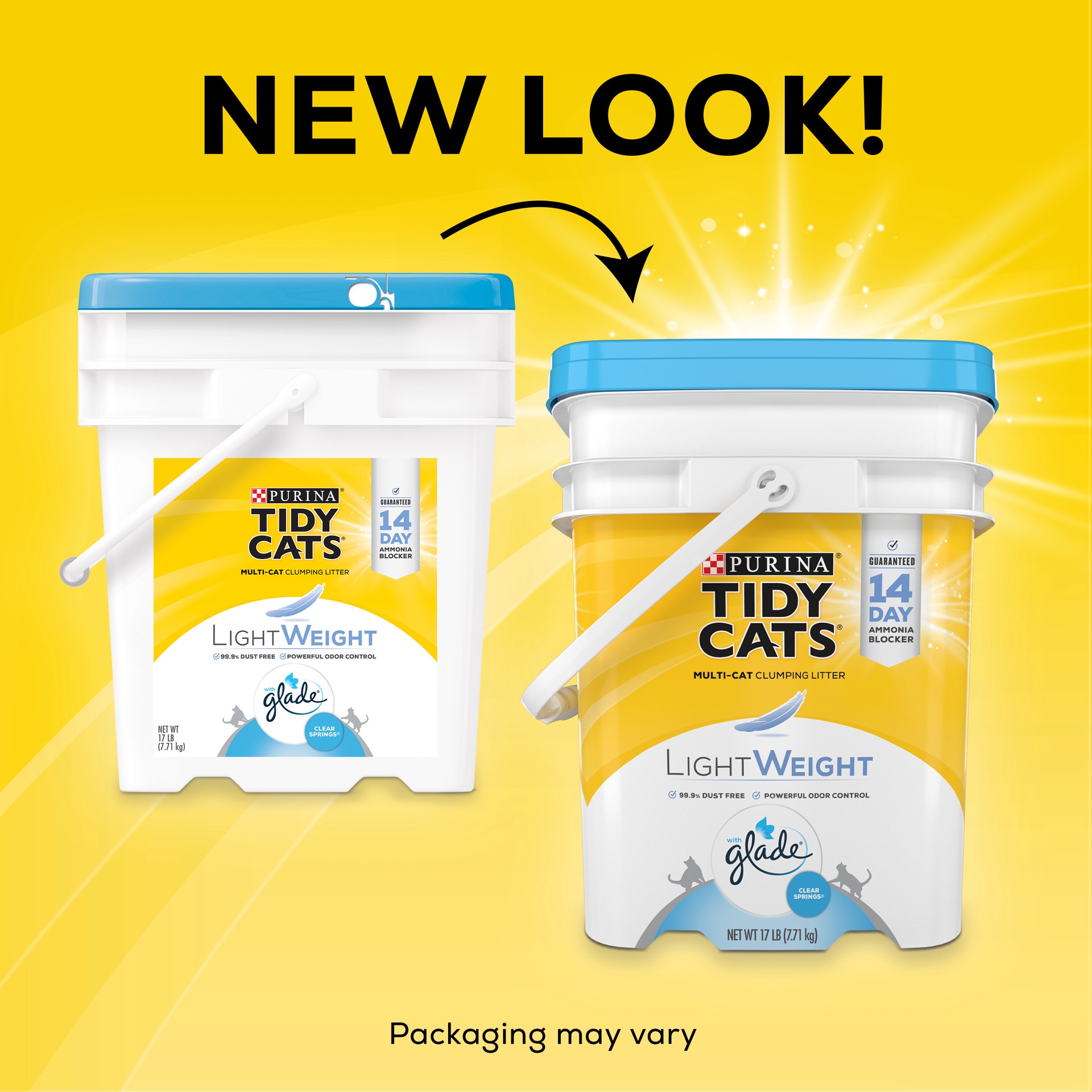 slide 4 of 4, Tidy Cats Purina Tidy Cats Low Dust, Multi Cat, Clumping Cat Litter Odor Control Formula, LightWeight Glade Clear Springs, 17 lb