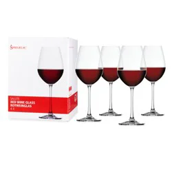 Spiegelau Salute Red Wine Glasses, Set of 4, 19.4 oz