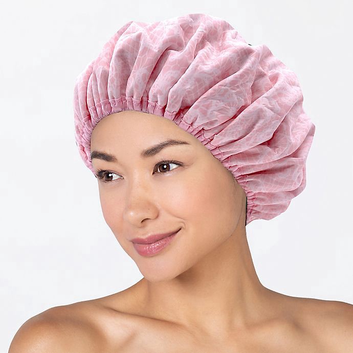 slide 2 of 5, Betty Dain Socialite Terry Lined Shower Cap - Pink, 1 ct