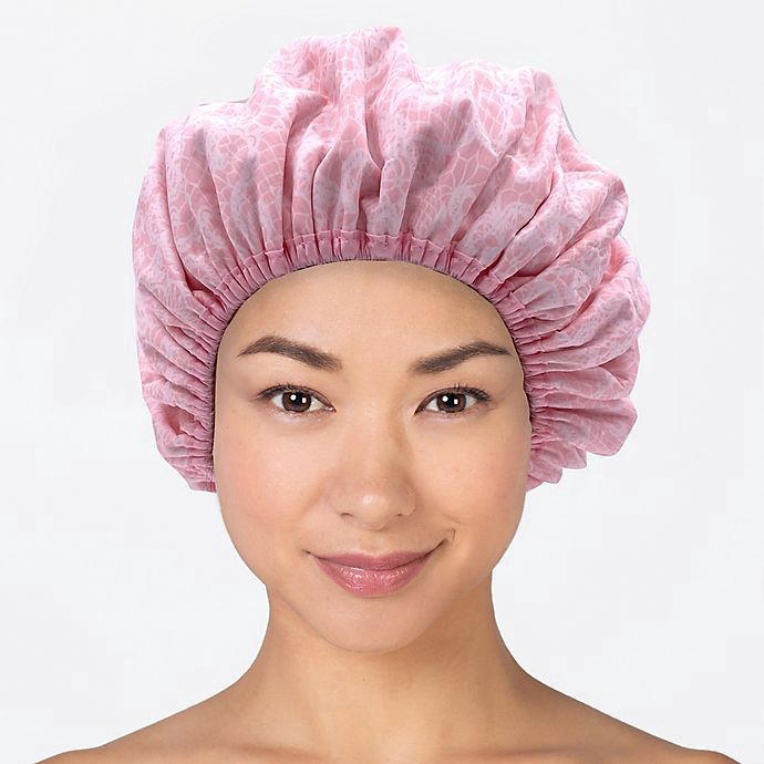 slide 4 of 5, Betty Dain Socialite Terry Lined Shower Cap - Pink, 1 ct