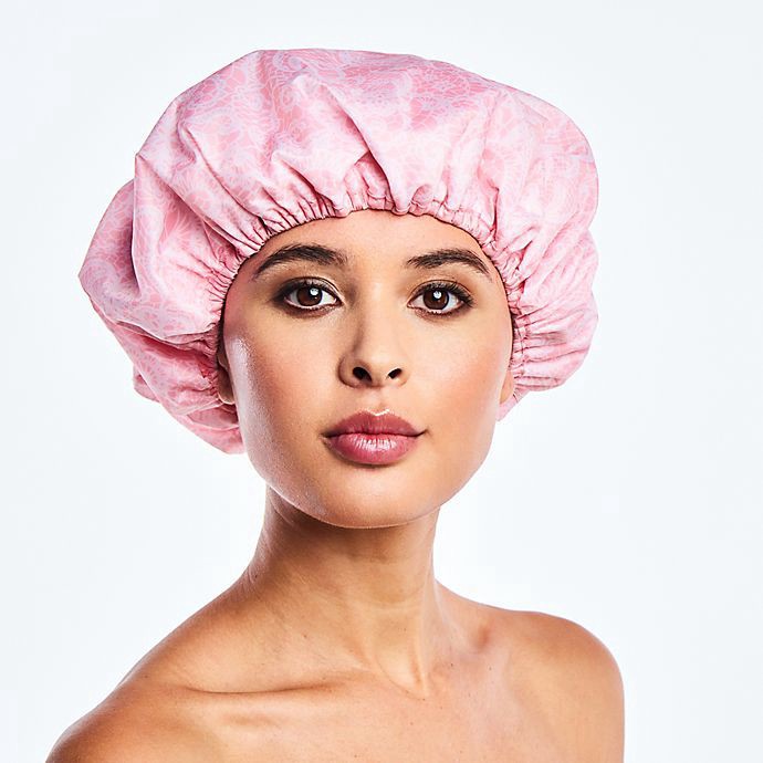 slide 5 of 5, Betty Dain Socialite Terry Lined Shower Cap - Pink, 1 ct