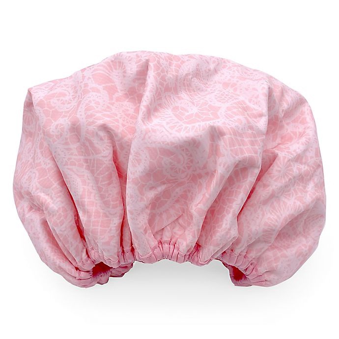 slide 1 of 5, Betty Dain Socialite Terry Lined Shower Cap - Pink, 1 ct