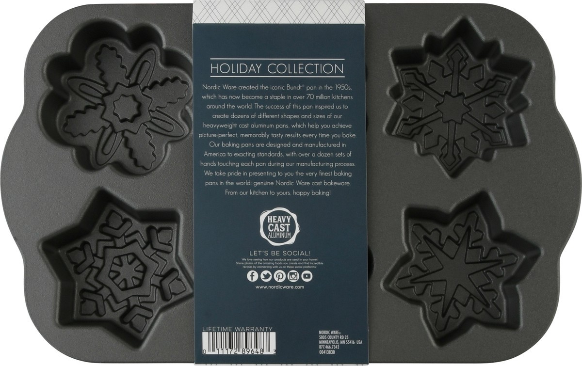 slide 5 of 9, Nordic Ware Frozen Snowflake Cakelet Pan 1 ea, 1 ct