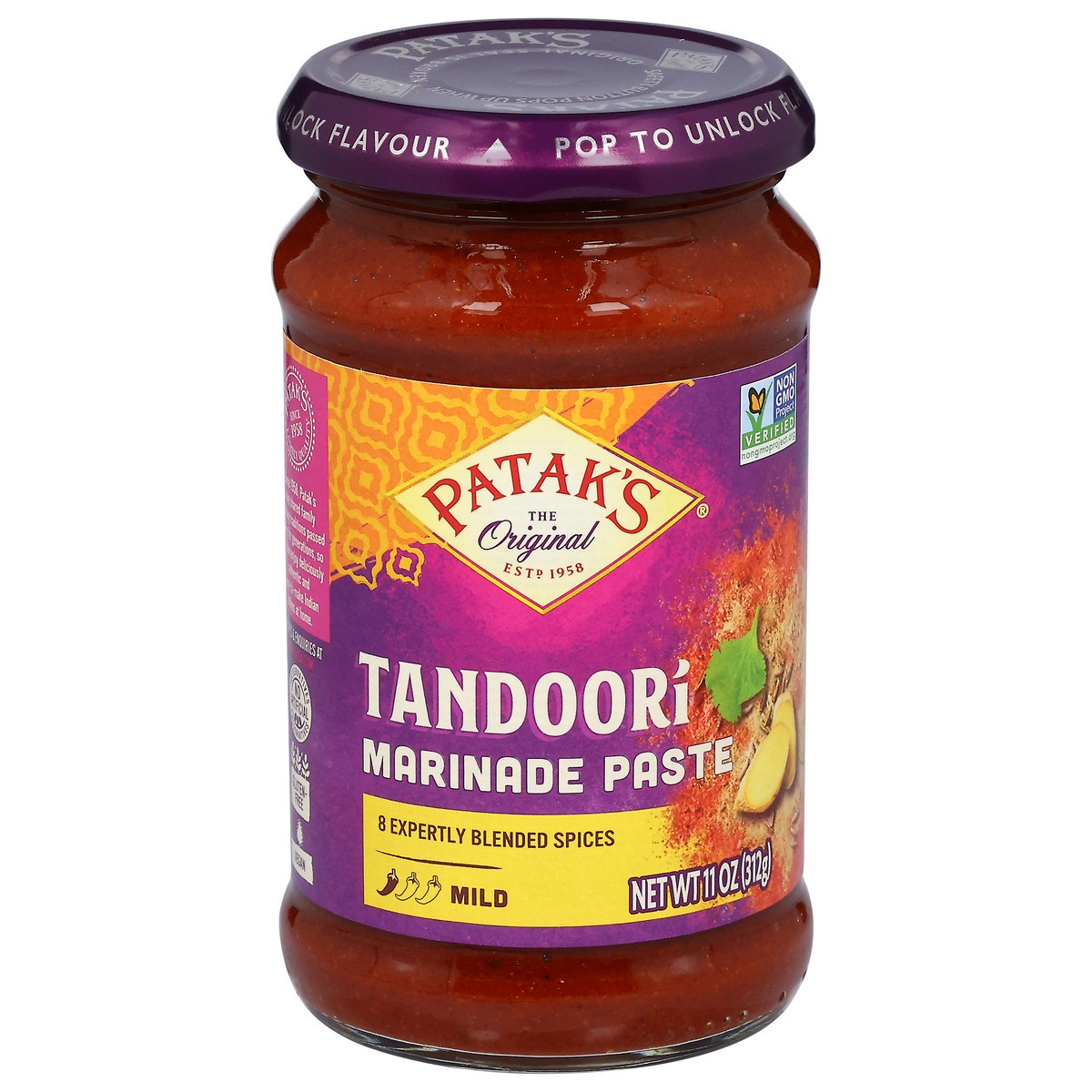 slide 1 of 13, Patak's Mild Tandoori Marinade Spice Paste 11 oz, 11 oz