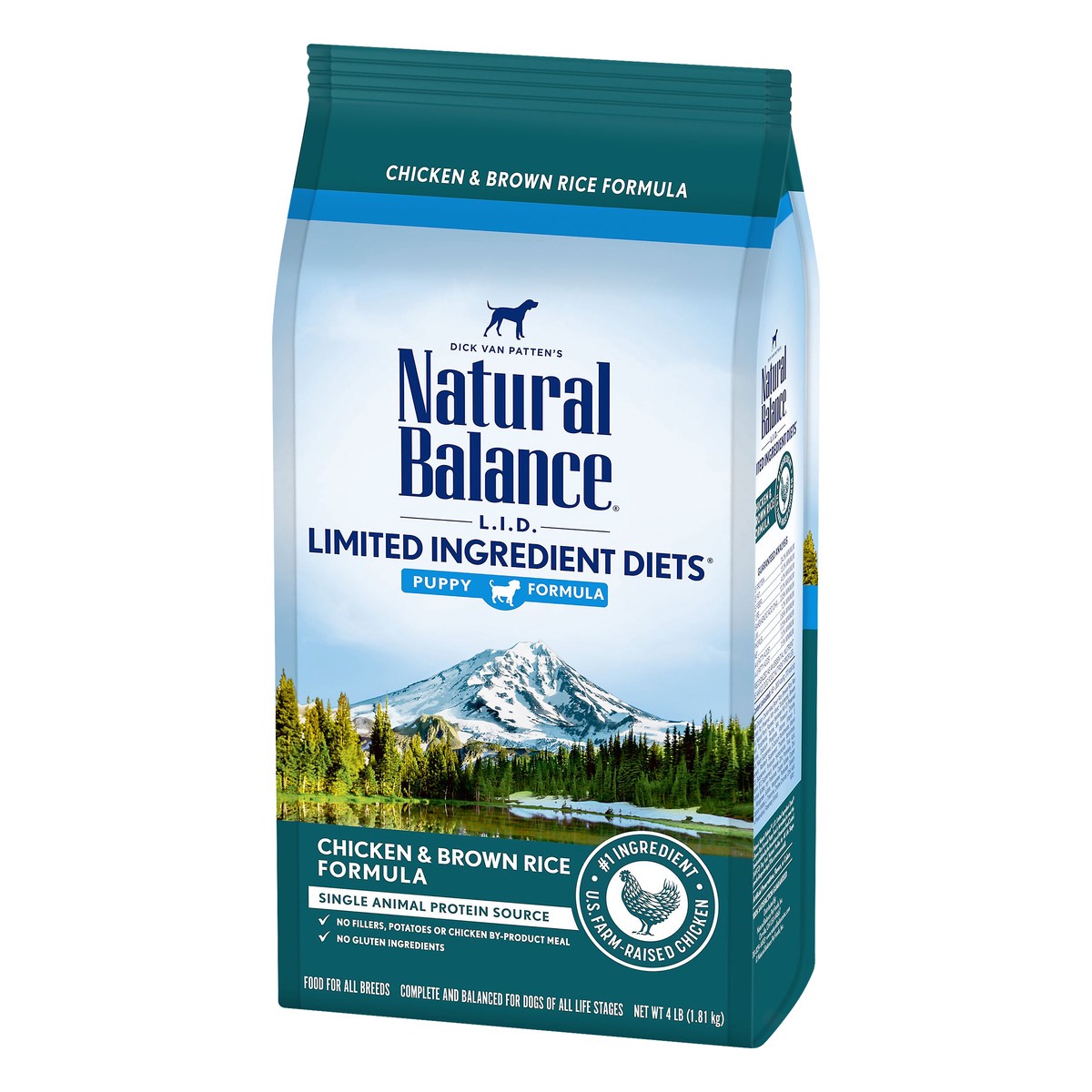 slide 3 of 9, Natural Balance L.I.D. Limited Ingredient Diets Dry Dog Food, 4 Pounds, Chicken & Brown Rice Puppy Formula, 4 lb