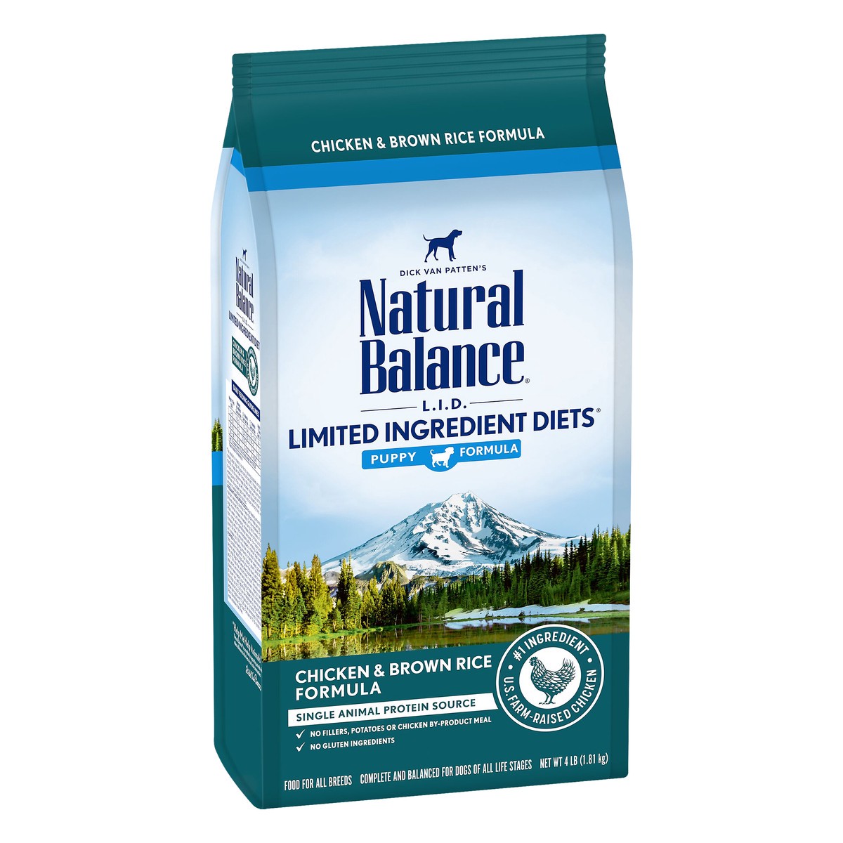 slide 7 of 9, Natural Balance L.I.D. Limited Ingredient Diets Dry Dog Food, 4 Pounds, Chicken & Brown Rice Puppy Formula, 4 lb