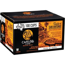 Cafe Ole by H-E-B Taste of San Antonio Medium Roast Single Serve Coffee Cups Value Pack - 100 ct