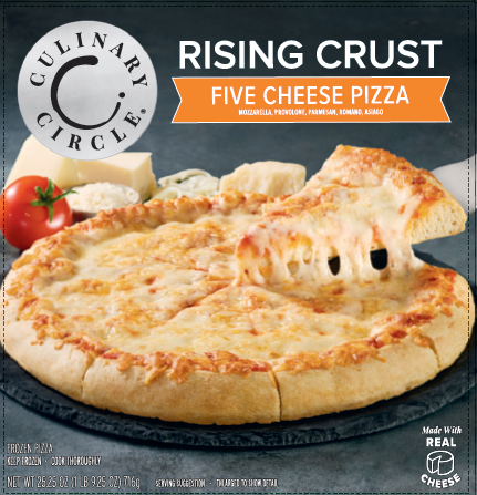 slide 1 of 1, Culinary Circle Rising Crust Pizza 5 Cheese, 25.25 oz