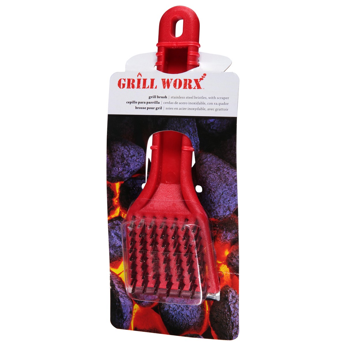 slide 12 of 12, Grill Worx BBQ Short Grill Brush, 1 ct