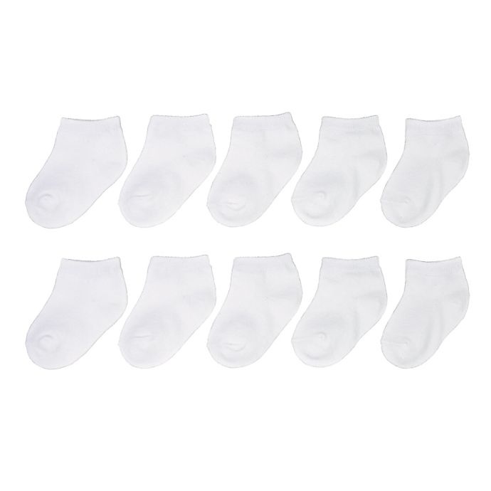 slide 1 of 1, goldbug Size 2-4Y Ankle Socks - White, 10 ct