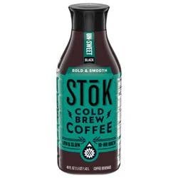 SToK Cold Brew Coffee, Arabica-Based Blend, Black, Unsweetened, Medium Roast, 48 FL OZ Bottle