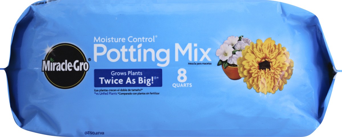 slide 6 of 9, Miracle-Gro Moisture Control Potting Mix 8 qt, 8 qt