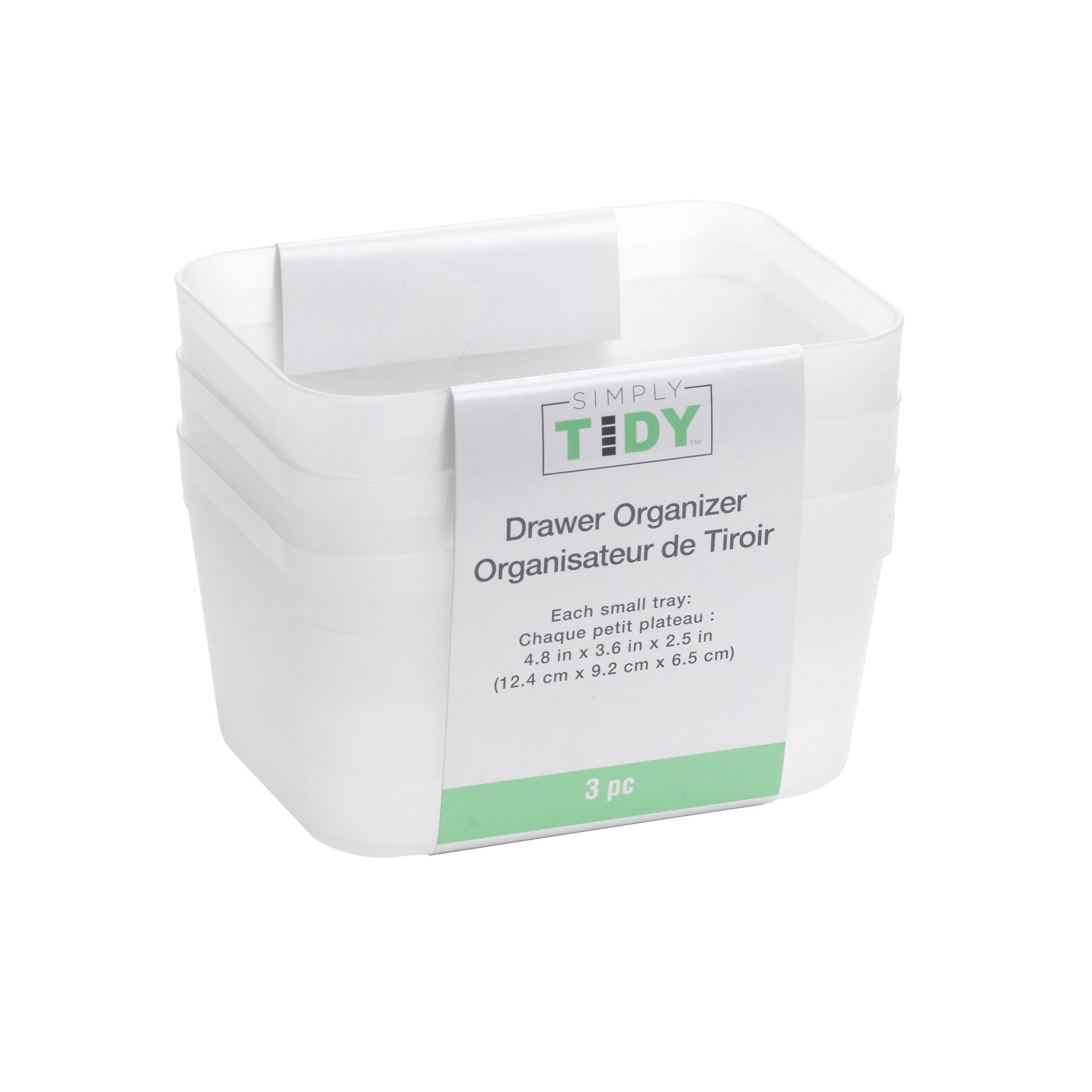 slide 3 of 4, 4.8" Drawer Organizer Set By Simply Tidy, 5 in x 4 in x 3 in