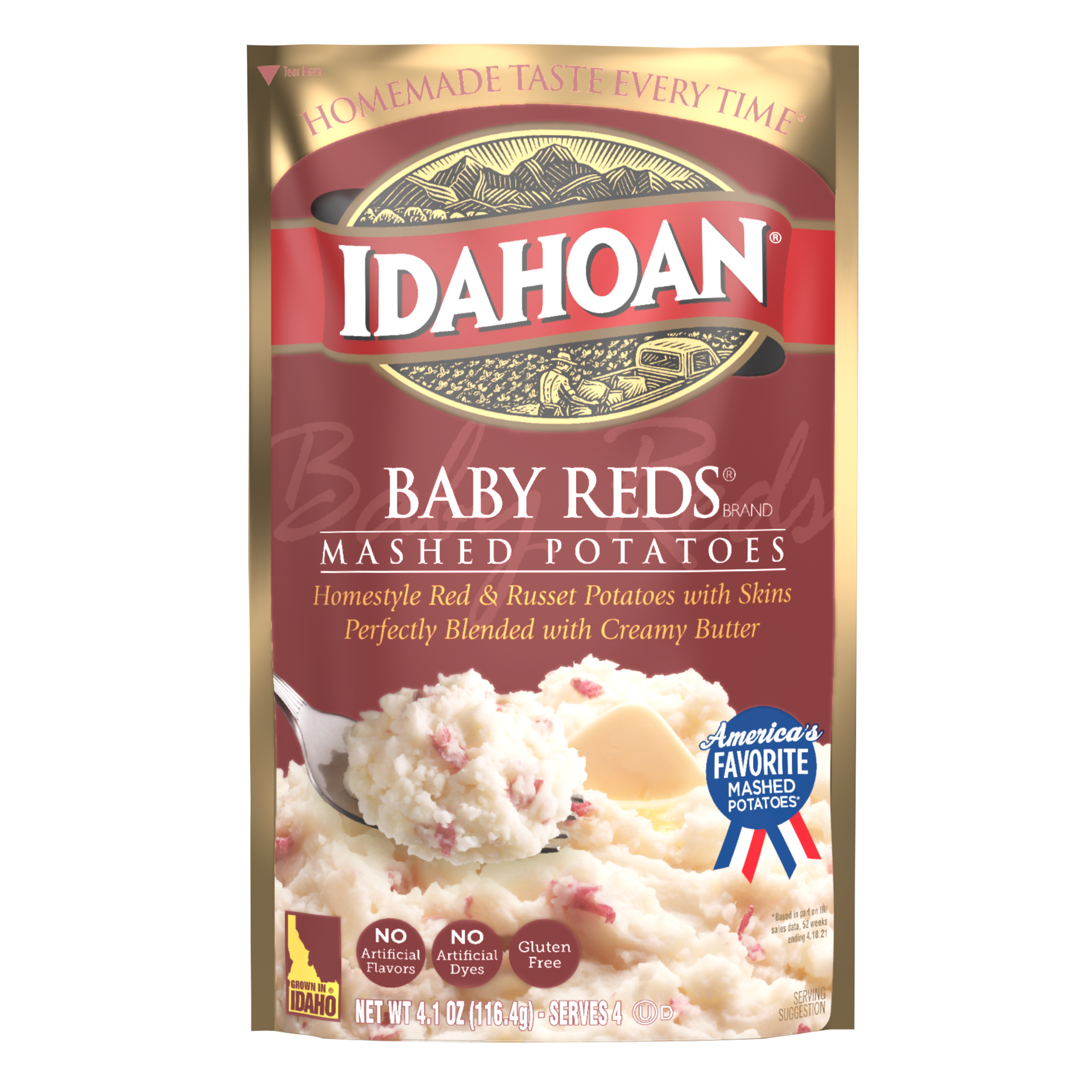 slide 2 of 3, Idahoan Baby Reds Mashed Potatoes, 4.1 oz