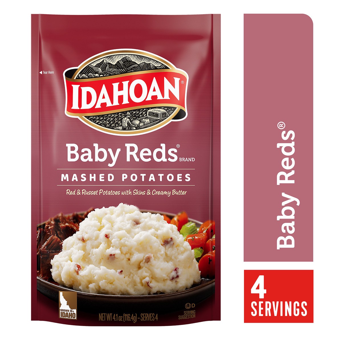 slide 1 of 3, Idahoan Baby Reds Mashed Potatoes, 4.1 oz