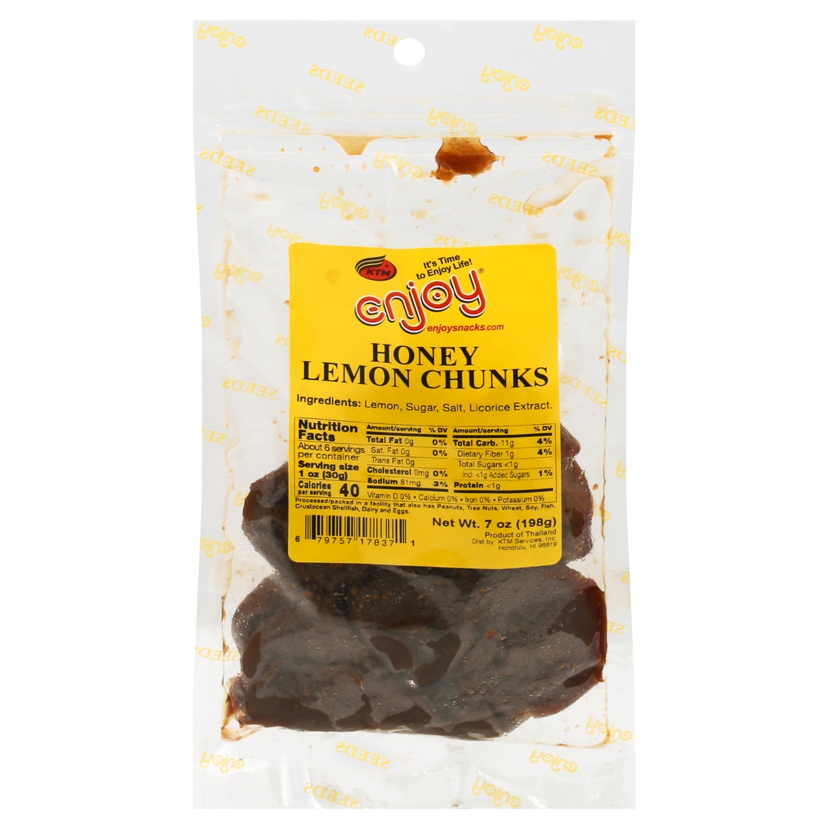 slide 1 of 1, Enjoy Honey Lemon Chunks, 8 oz