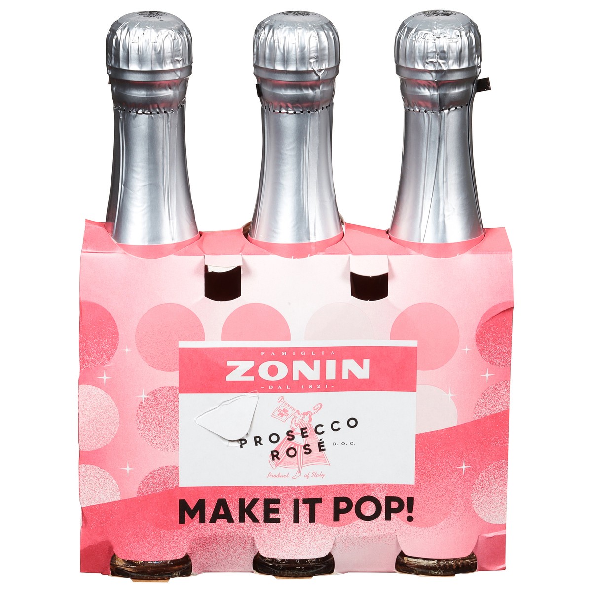 slide 3 of 4, Zonin Proscecco Rose, 187 ml