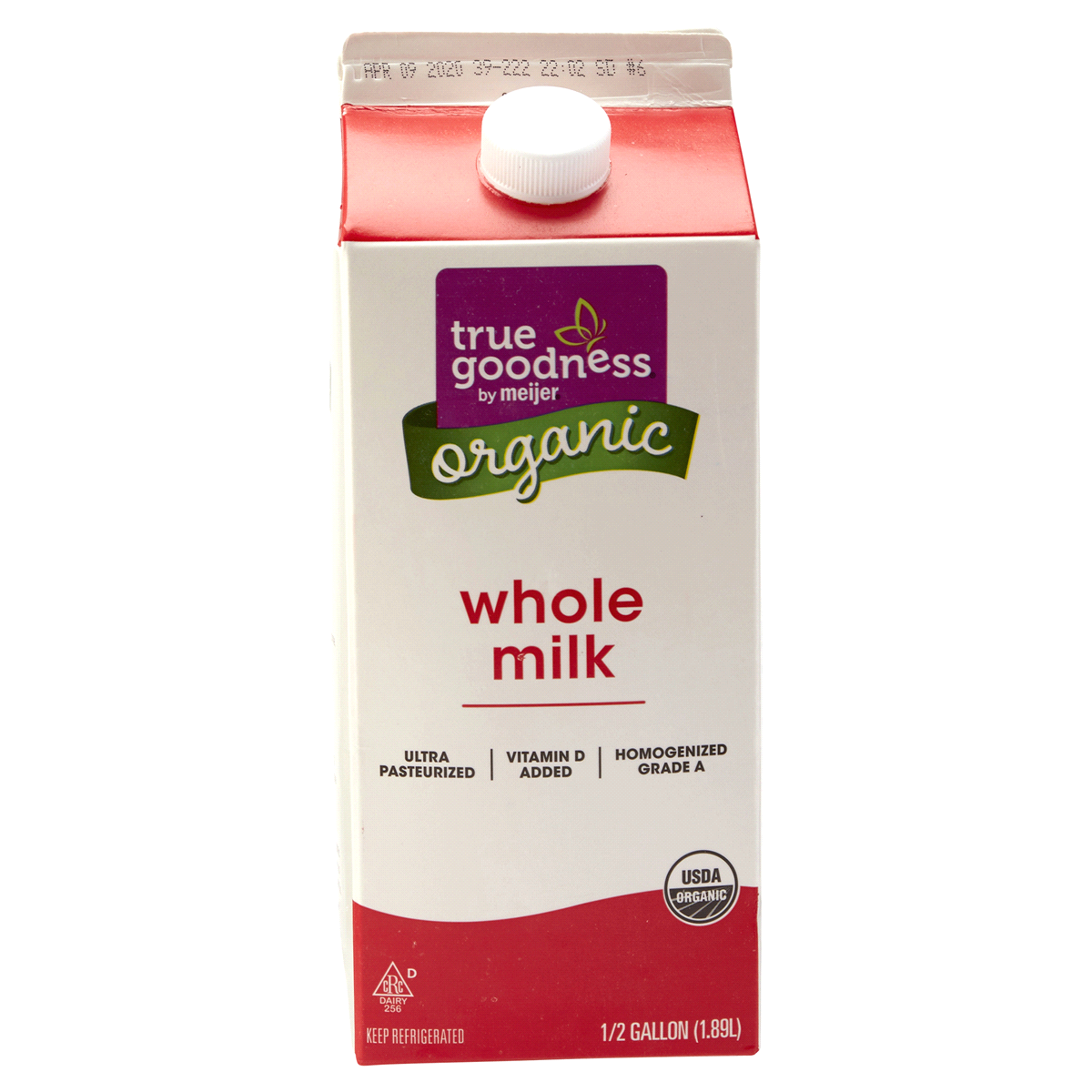 slide 1 of 5, True Goodness Organic Whole Milk, 1/2 gal