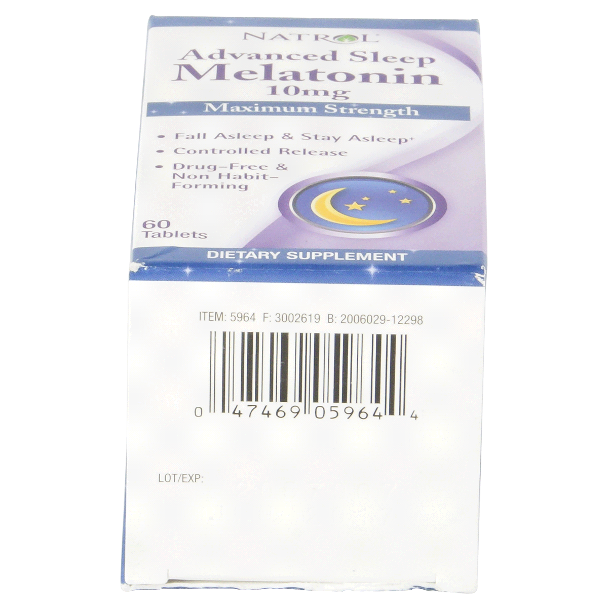 slide 5 of 6, Natrol Advanced Sleep Melatonin 10 mg Maximum Strength Dietary Supplement - 60 CT S, 60 ct