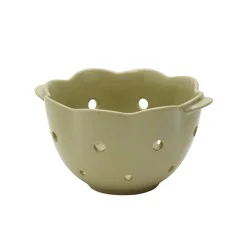 Holiday Home® Green Stoneware Scalloped Colander, 1 ea