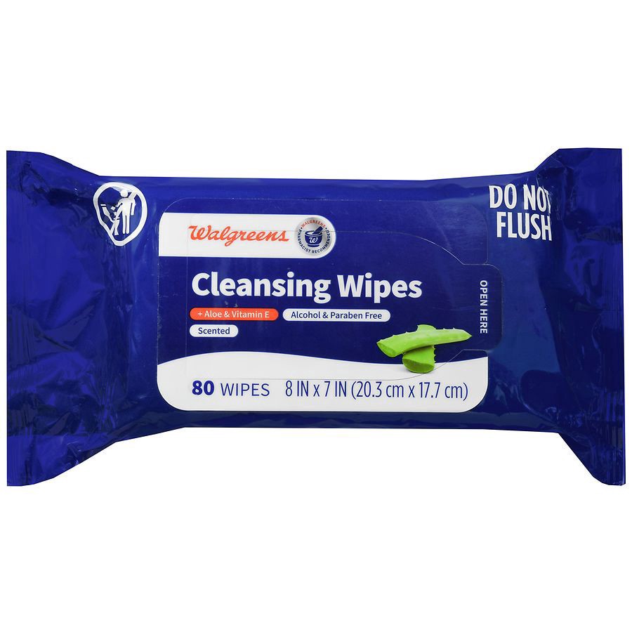slide 4 of 5, Walgreens Personal Cleansing Wipes 8 x 7, 80 ct