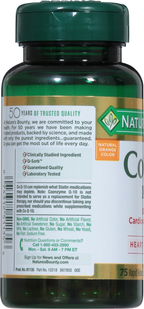 slide 7 of 9, Nature's Bounty Coq10 100Mg Softgels, 75 ct