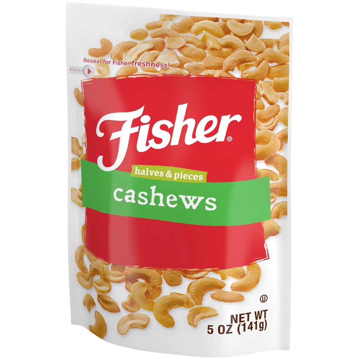 slide 12 of 14, Fisher Cashew Halves & Piece, 5 oz