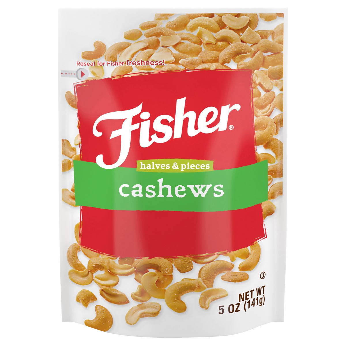 slide 7 of 14, Fisher Cashew Halves & Piece, 5 oz