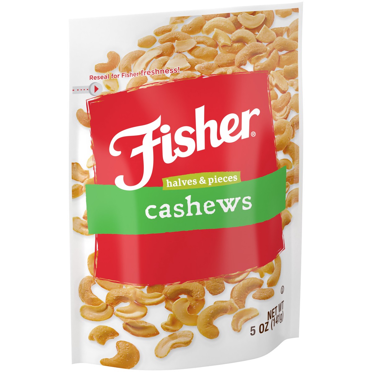 slide 8 of 14, Fisher Cashew Halves & Piece, 5 oz