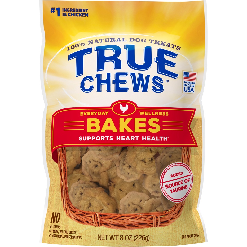 slide 1 of 1, True Chews Everyday Wellness Bakes Supports Heart Health Dog Treats, 8 oz