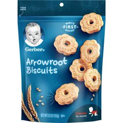 Gerber Arrowroot Biscuits, Snacks for Babies, Arrowroot Cookies, Vitamin E, Finger Foods