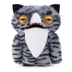Zuru Fuggler Alley Cats Plush Toy - Wide-Eyed Cat, 9 in