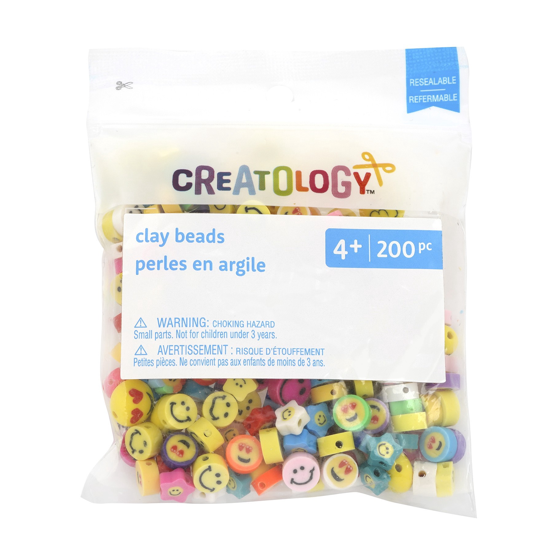 slide 2 of 2, 9mm Clay Emoji Bead Mix By Creatology, 9 mm