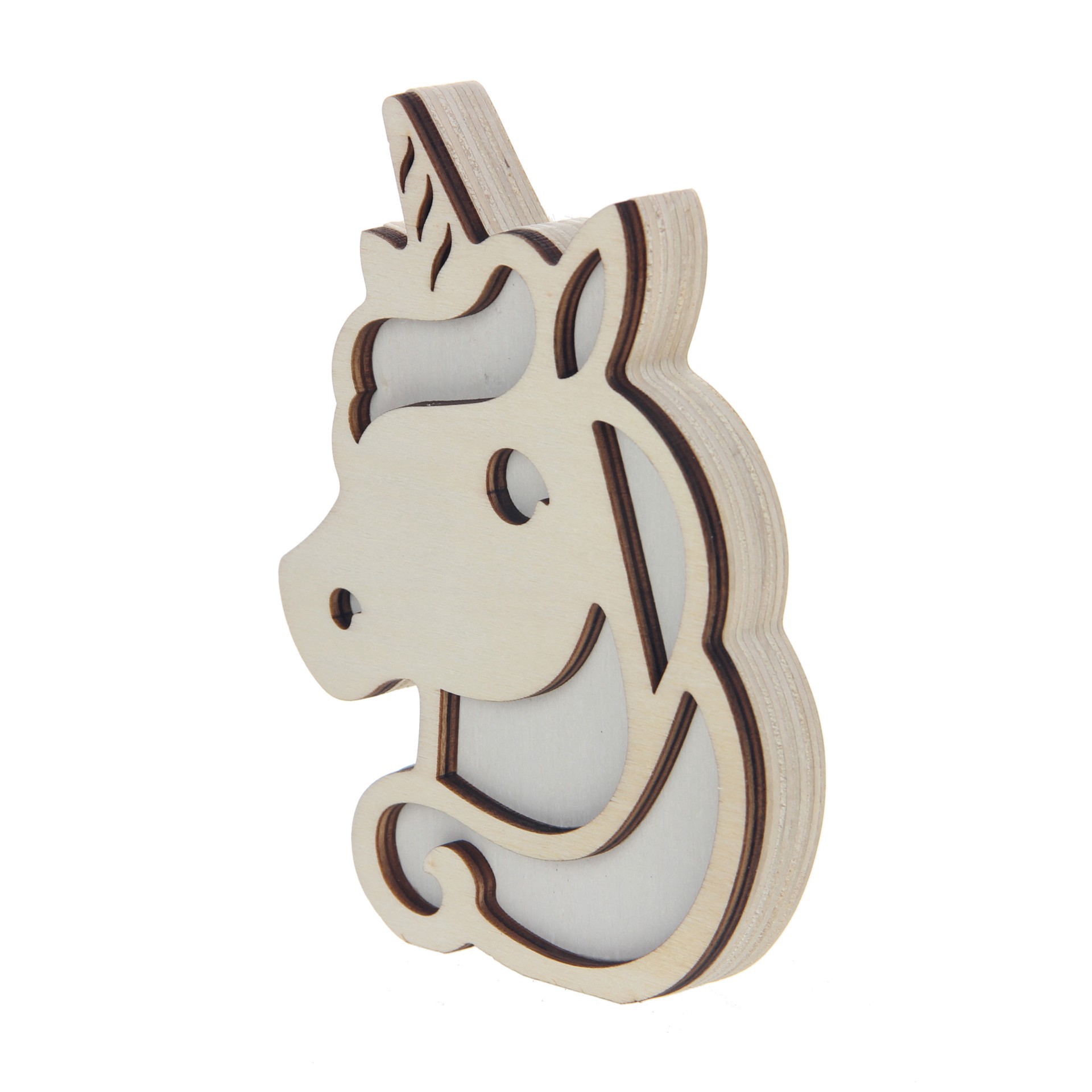 slide 3 of 4, Unicorn Layered Wood Craft Kit By Creatology, 4.4 in x 0.74 in x 6 in