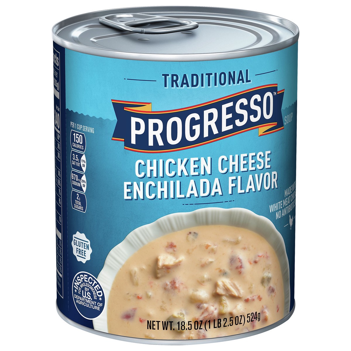 slide 11 of 12, Progresso Traditional, Chicken Cheese Enchilada Flavor Canned Soup, Gluten Free, 18.5 oz., 18.5 oz