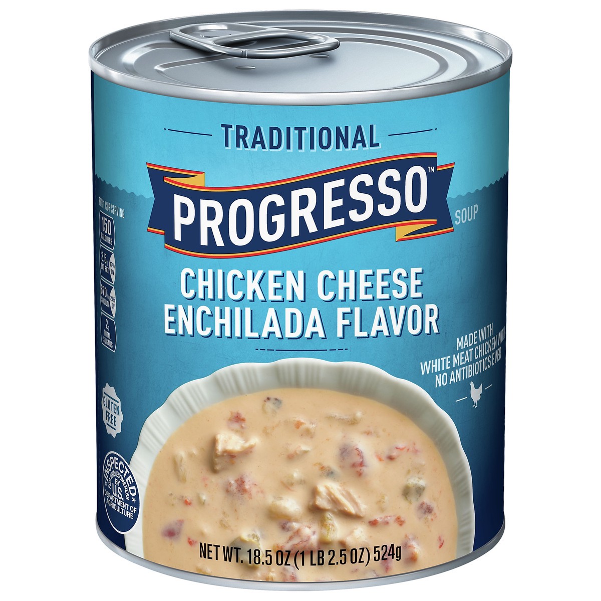 slide 8 of 12, Progresso Traditional, Chicken Cheese Enchilada Flavor Canned Soup, Gluten Free, 18.5 oz., 18.5 oz