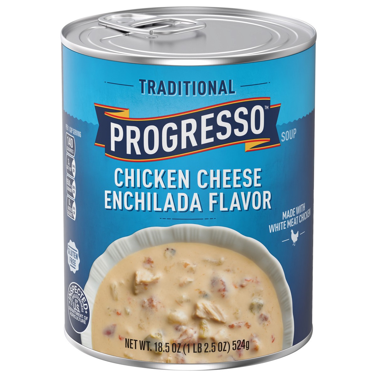 slide 1 of 12, Progresso Traditional, Chicken Cheese Enchilada Flavor Canned Soup, Gluten Free- 18.5 oz, 18.5 oz