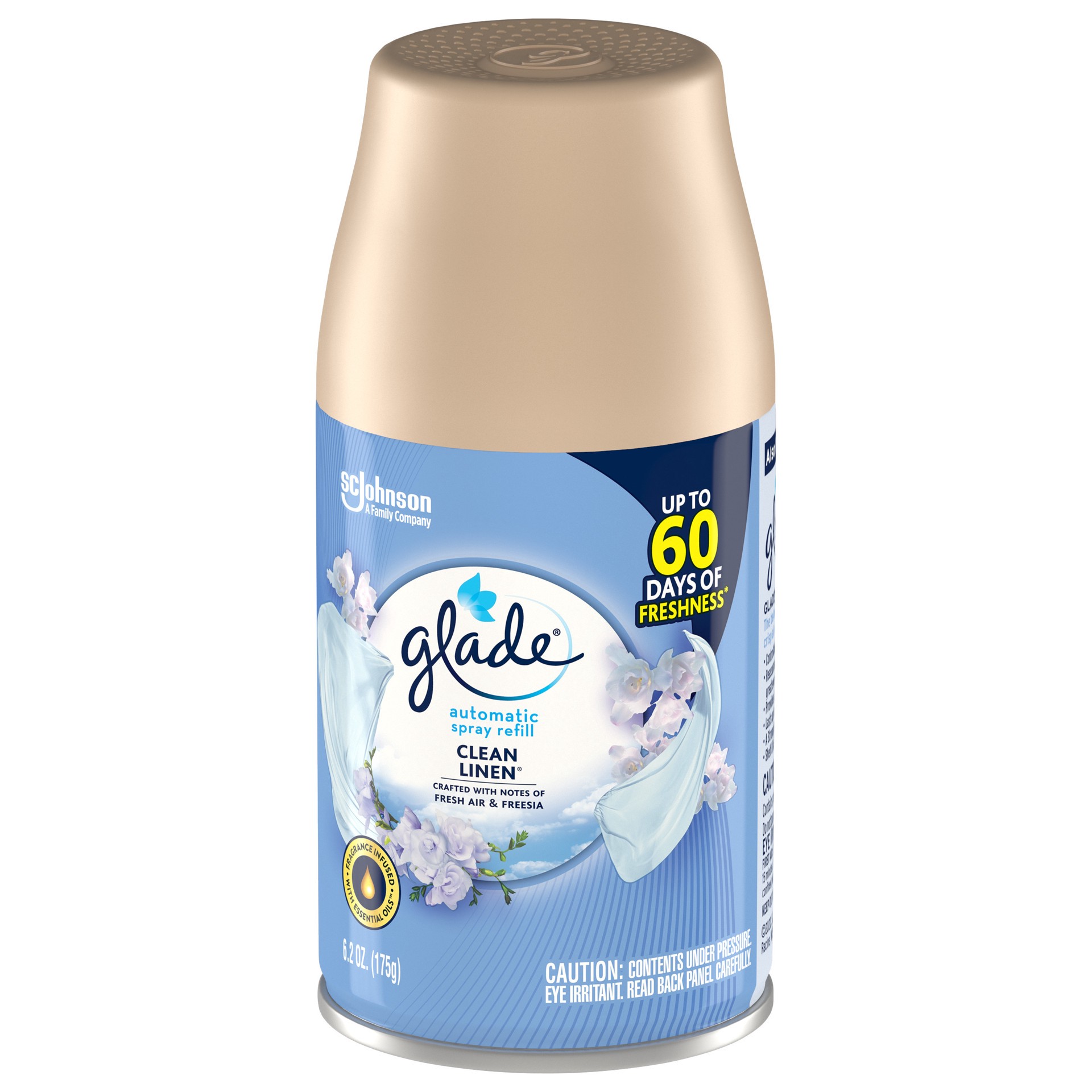 slide 5 of 5, Glade Automatic Spray Refill, Air Freshener, Clean Linen™, 6.2 oz, 6.2 oz