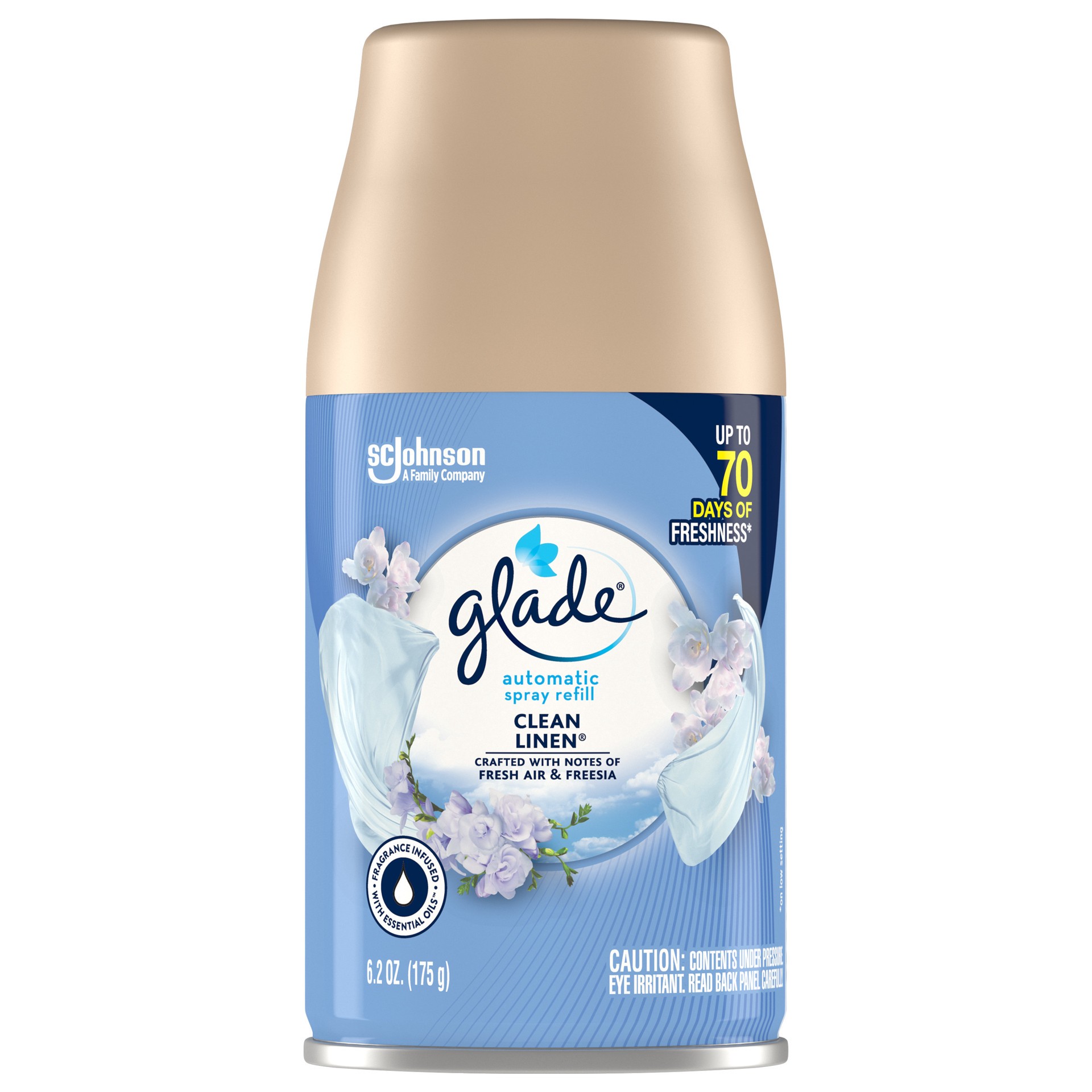 slide 1 of 5, Glade Automatic Spray Refill, Air Freshener, Clean Linen™, 6.2 oz, 6.2 oz