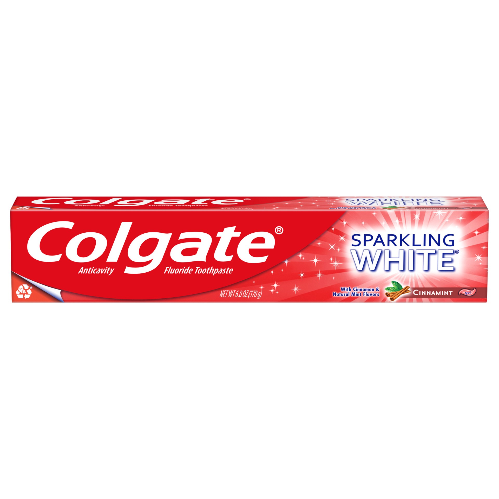 slide 1 of 5, Colgate Sparkling White Whitening Toothpaste, Cinnamon - 6 ounce (6 Pack), 6 oz