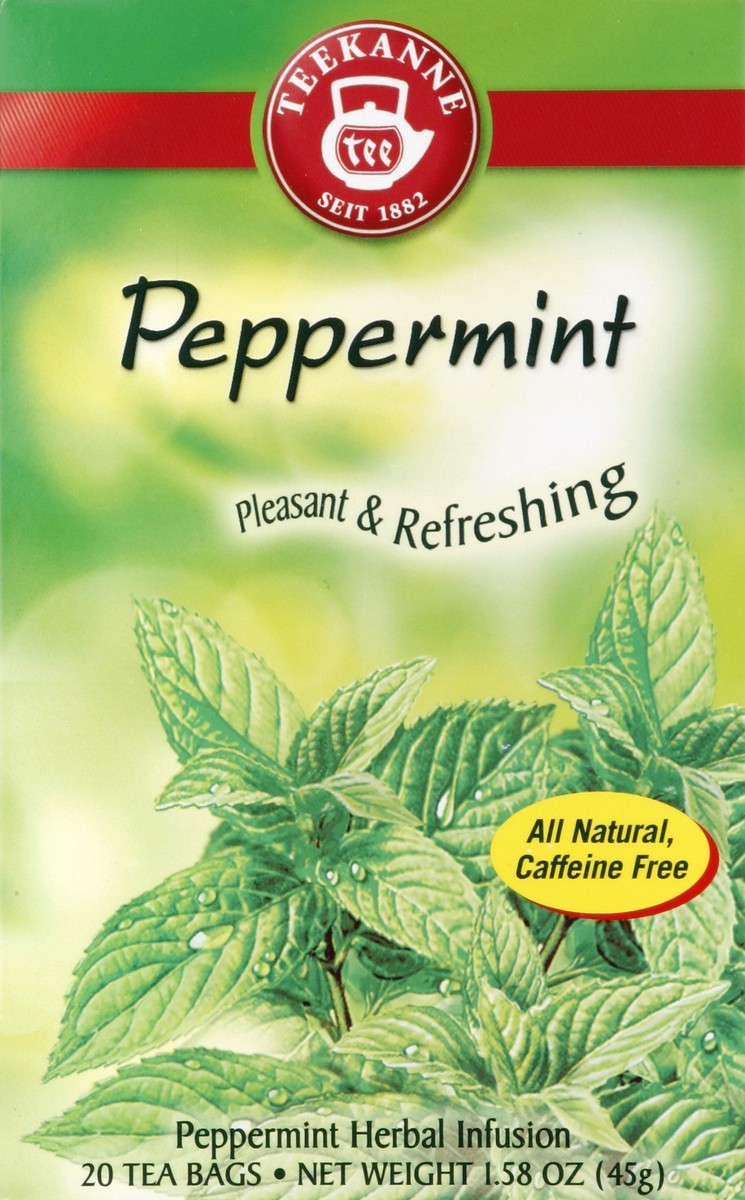 slide 4 of 5, Teekanne Peppermint Herbal Infusion Tea, 20 ct
