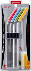Good Cook Touch Stainless Steel Straw Set