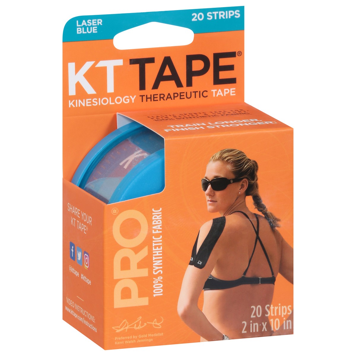 slide 8 of 9, KT Tape Laser Blue Pro Kinesiology Tape 20 ea, 20 ct