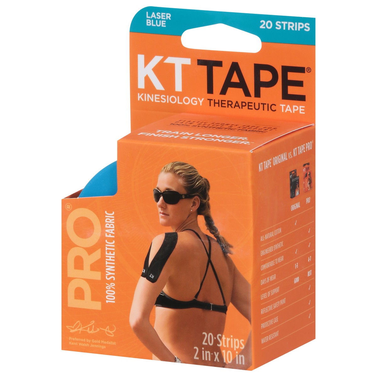 slide 4 of 9, KT Tape Laser Blue Pro Kinesiology Tape 20 ea, 20 ct