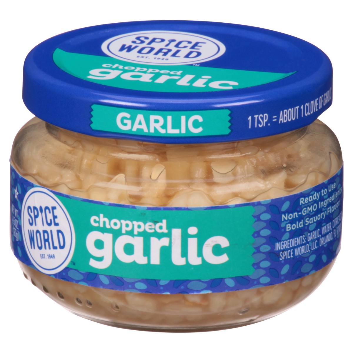 slide 3 of 12, Spice World Chopped Garlic 4.5 oz, 4.5 oz