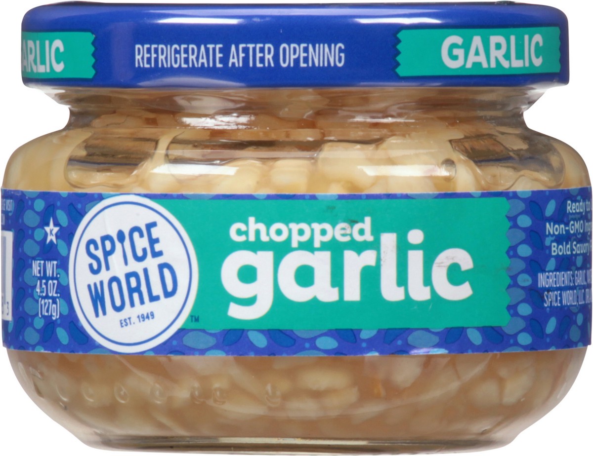 slide 1 of 12, Spice World Chopped Garlic 4.5 oz, 4.5 oz