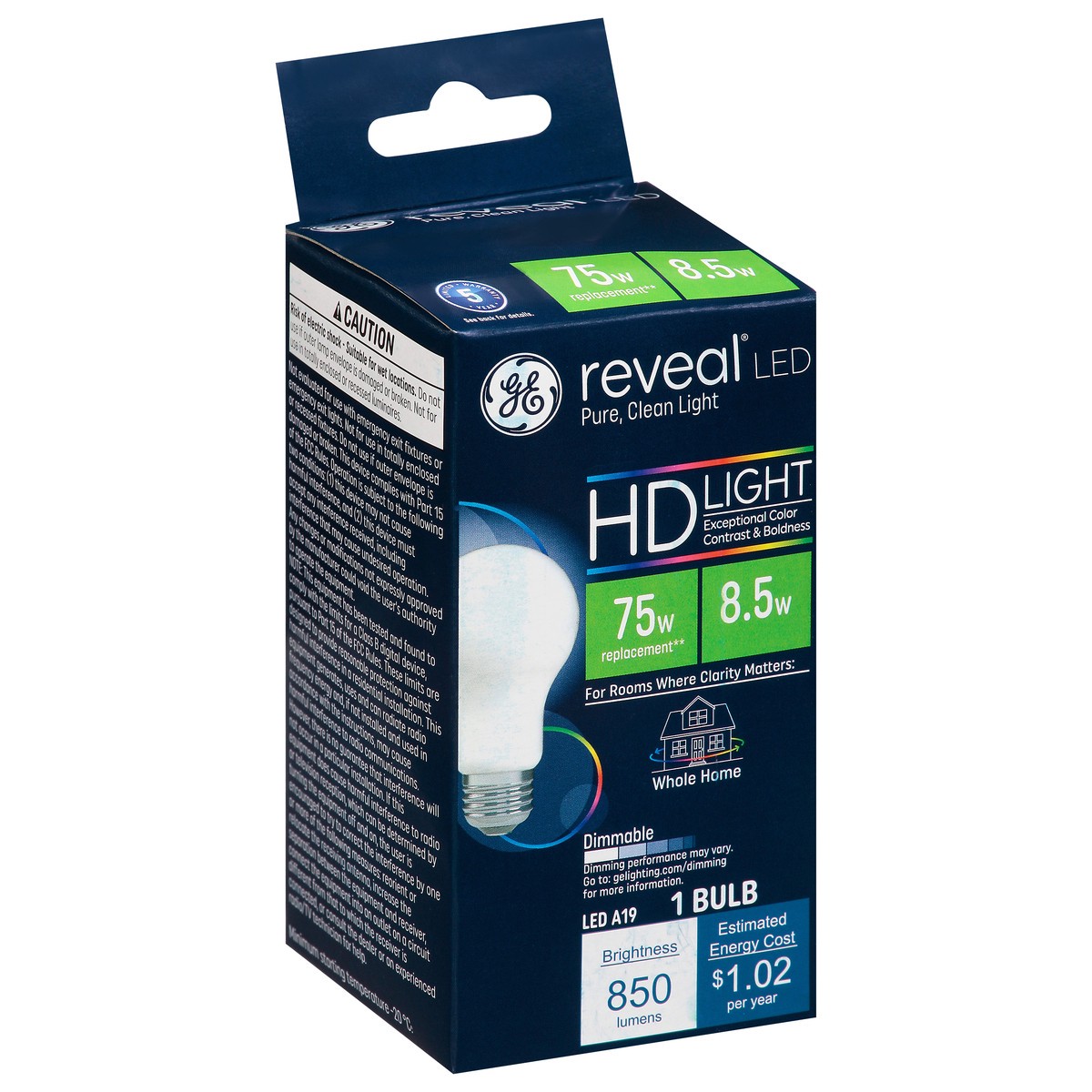 slide 11 of 12, GE Reveal 75 Watts HD Light LED Light Bulbs 1 ea, 1 ct