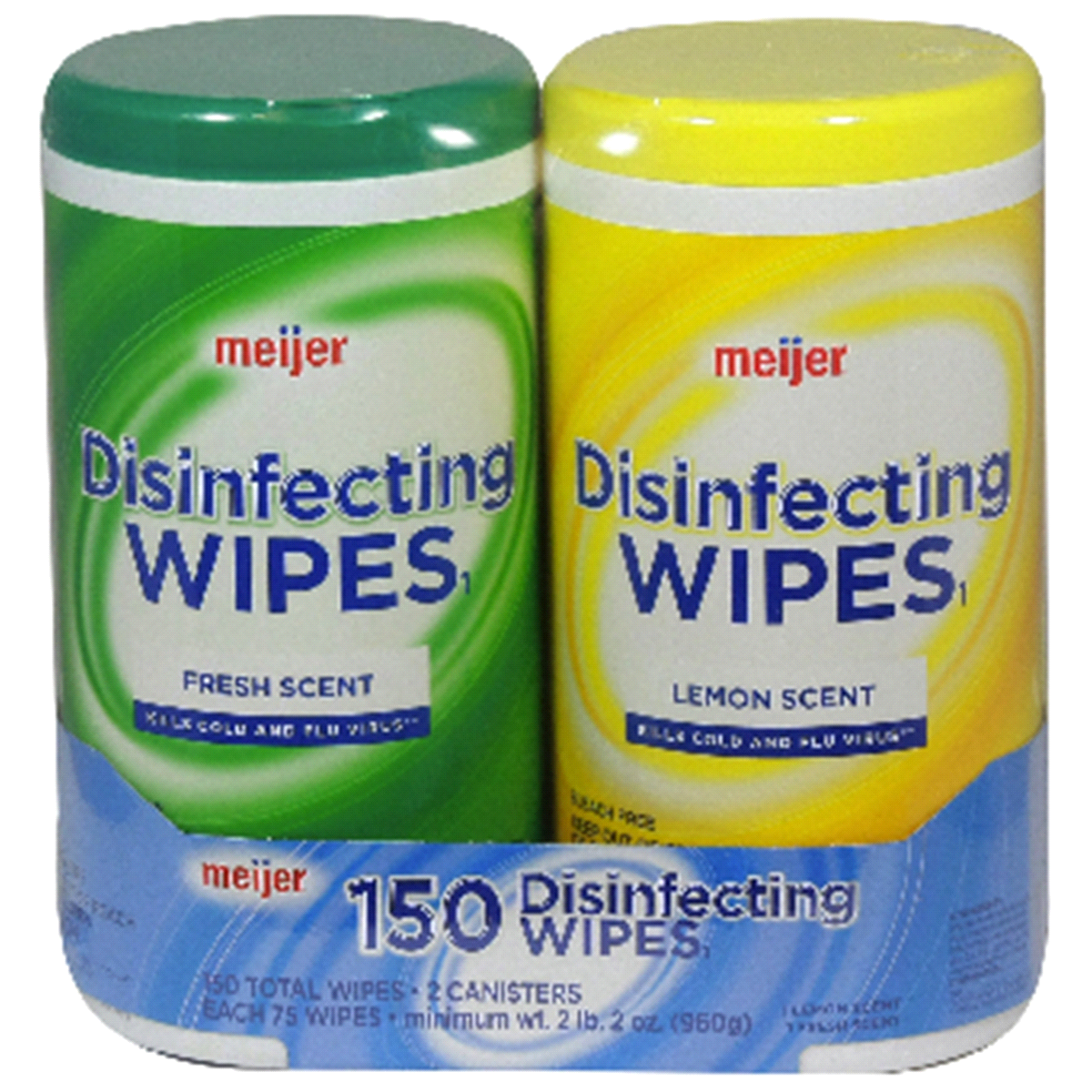 slide 1 of 1, Meijer Disinfecting Wipes, 150 ct