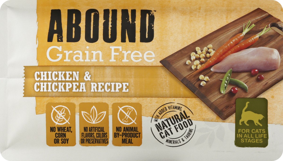 slide 3 of 12, Abound Grain Free Chicken & Chickpea Recipe Cat Food 3 lb, 3 lb