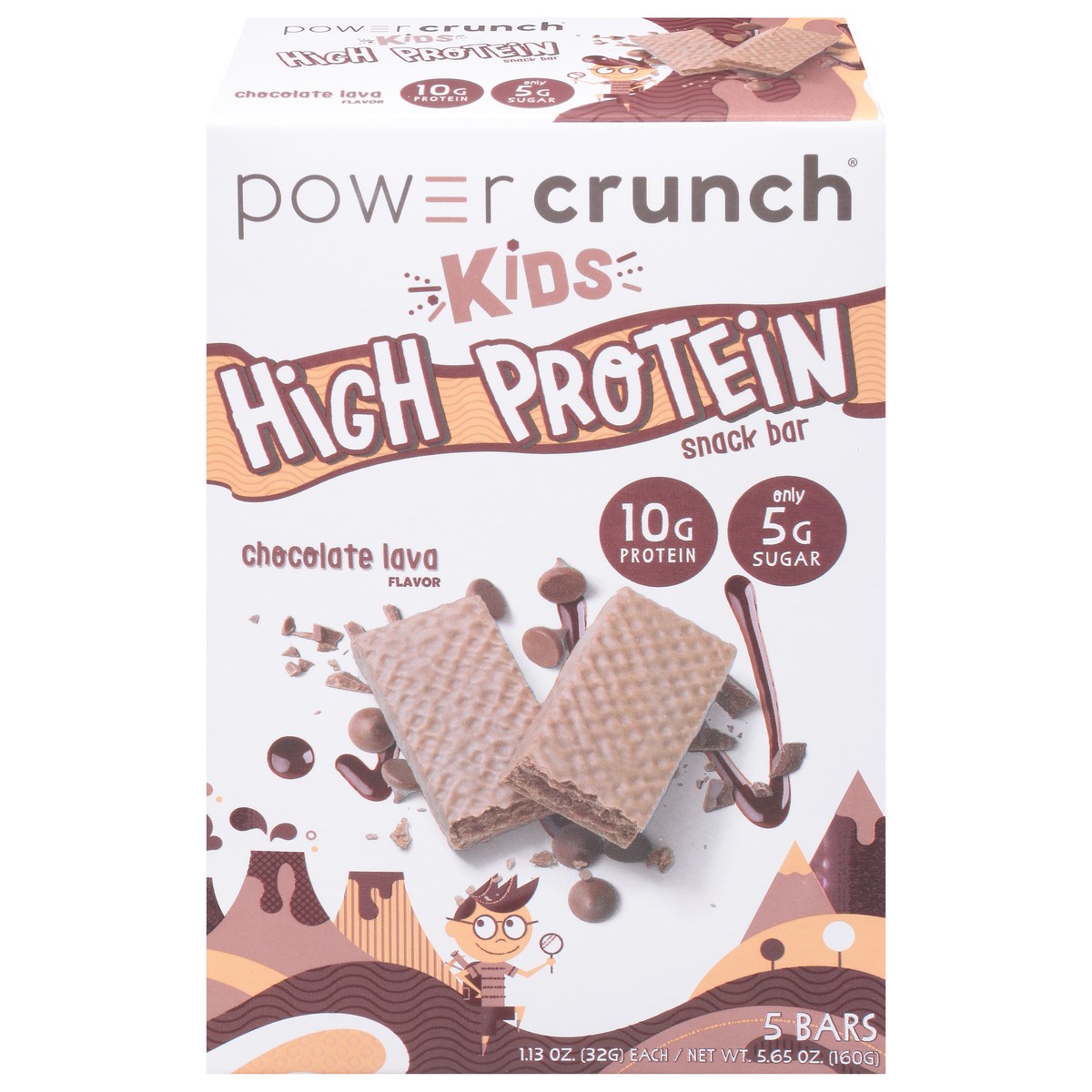 slide 1 of 9, Power Crunch Chocolate Lava Snapstck Prot Bar 5Ct, 5 ct